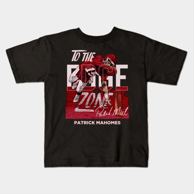 Patrick Mahomes Kansas City Edge Zone Kids T-Shirt by Sink-Lux